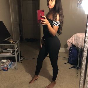 Black and white jumpsuit